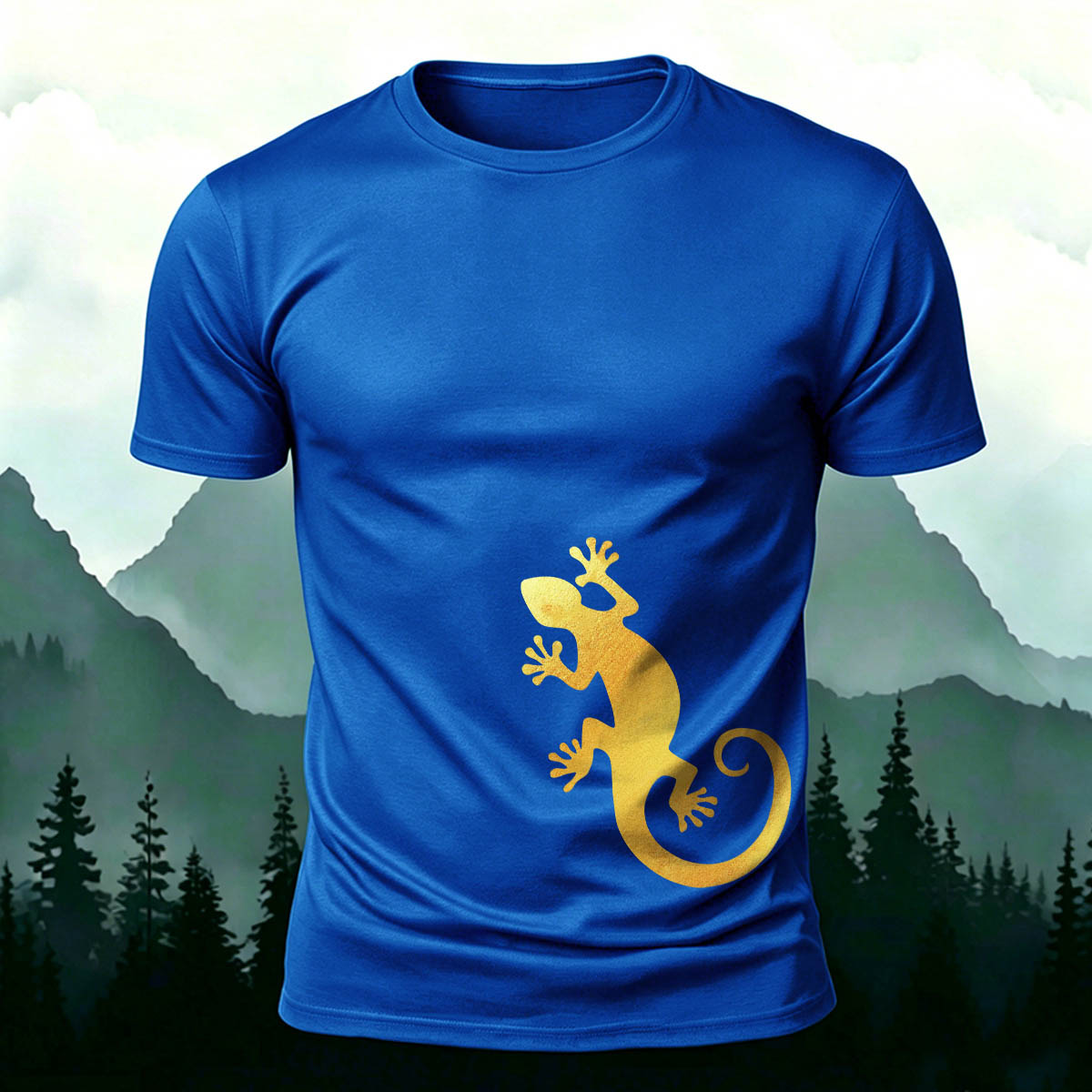 Minimalist Gecko Nature Print Skin-Friendly Tee