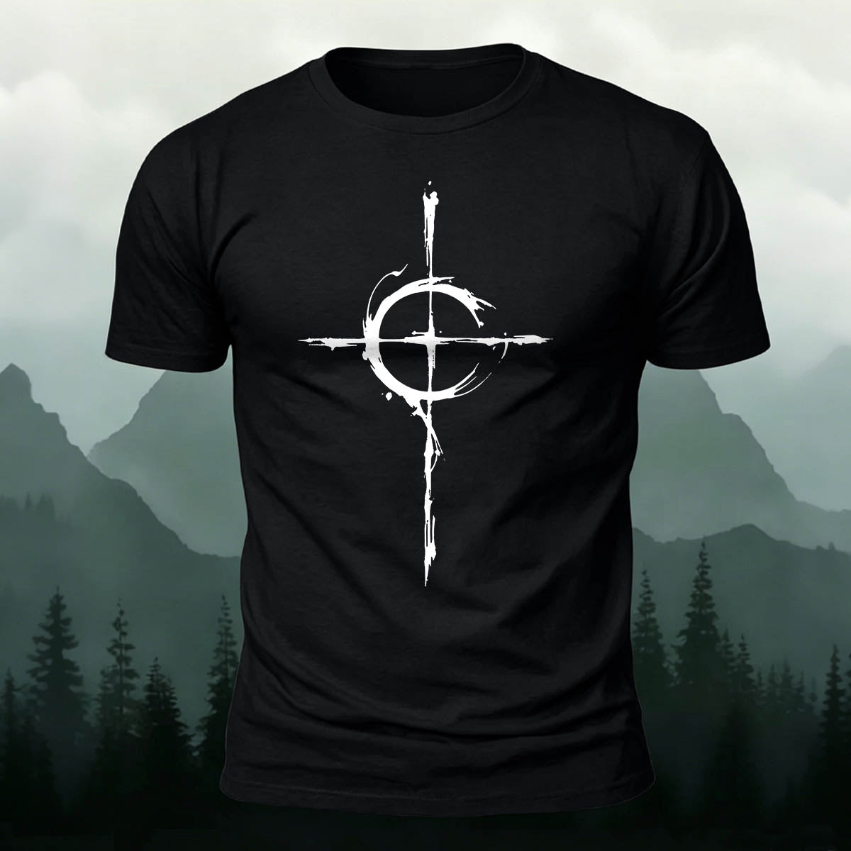 Zen Enso Cross Compass Casual Skin-Friendly Tee
