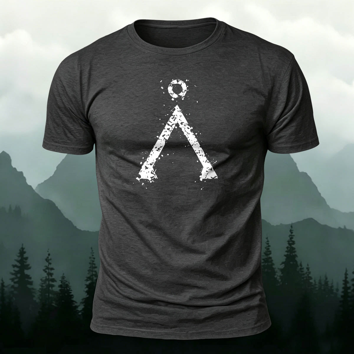 Ancient Rune Symbol Outdoor Casual Premium Cotton Tee