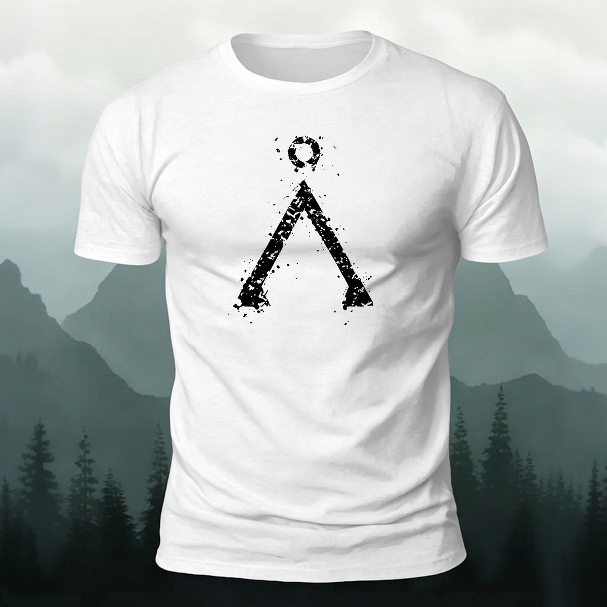 Ancient Rune Symbol Outdoor Casual Premium Cotton Tee