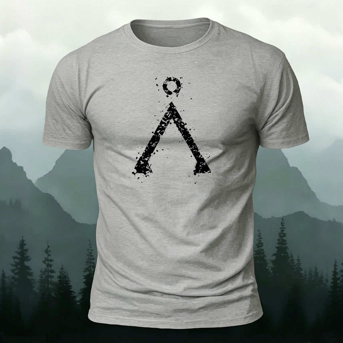 Ancient Rune Symbol Outdoor Casual Premium Cotton Tee