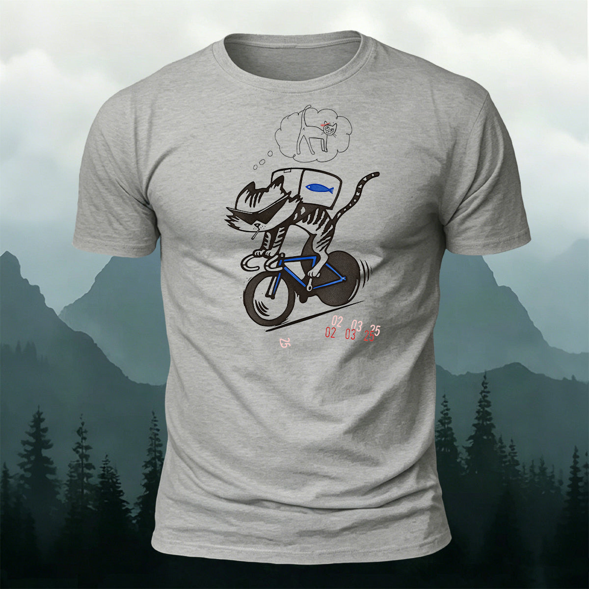 Cool Cat Delivery Rider Soft Skin-Friendly T-Shirt