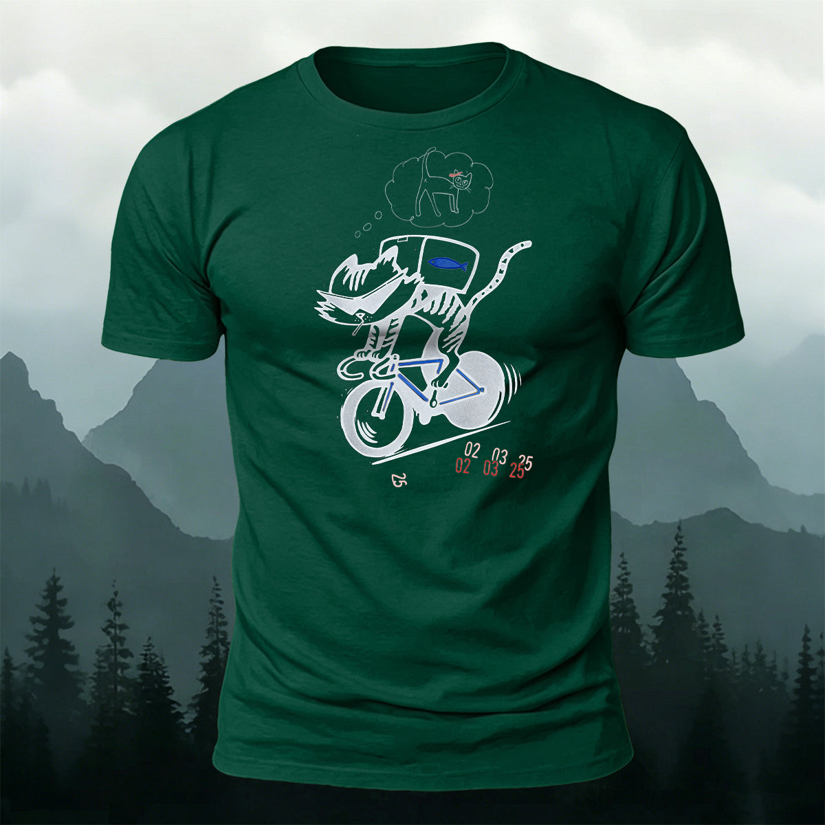 Cool Cat Delivery Rider Soft Skin-Friendly T-Shirt