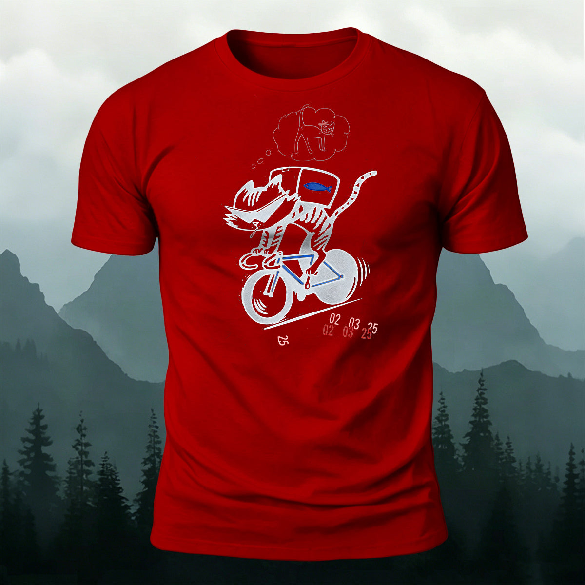 Cool Cat Delivery Rider Soft Skin-Friendly T-Shirt