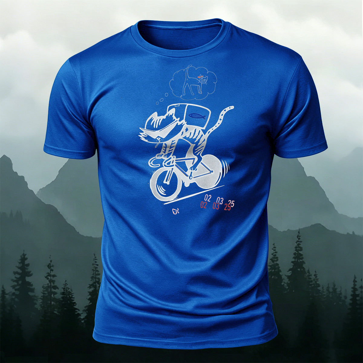 Cool Cat Delivery Rider Soft Skin-Friendly T-Shirt