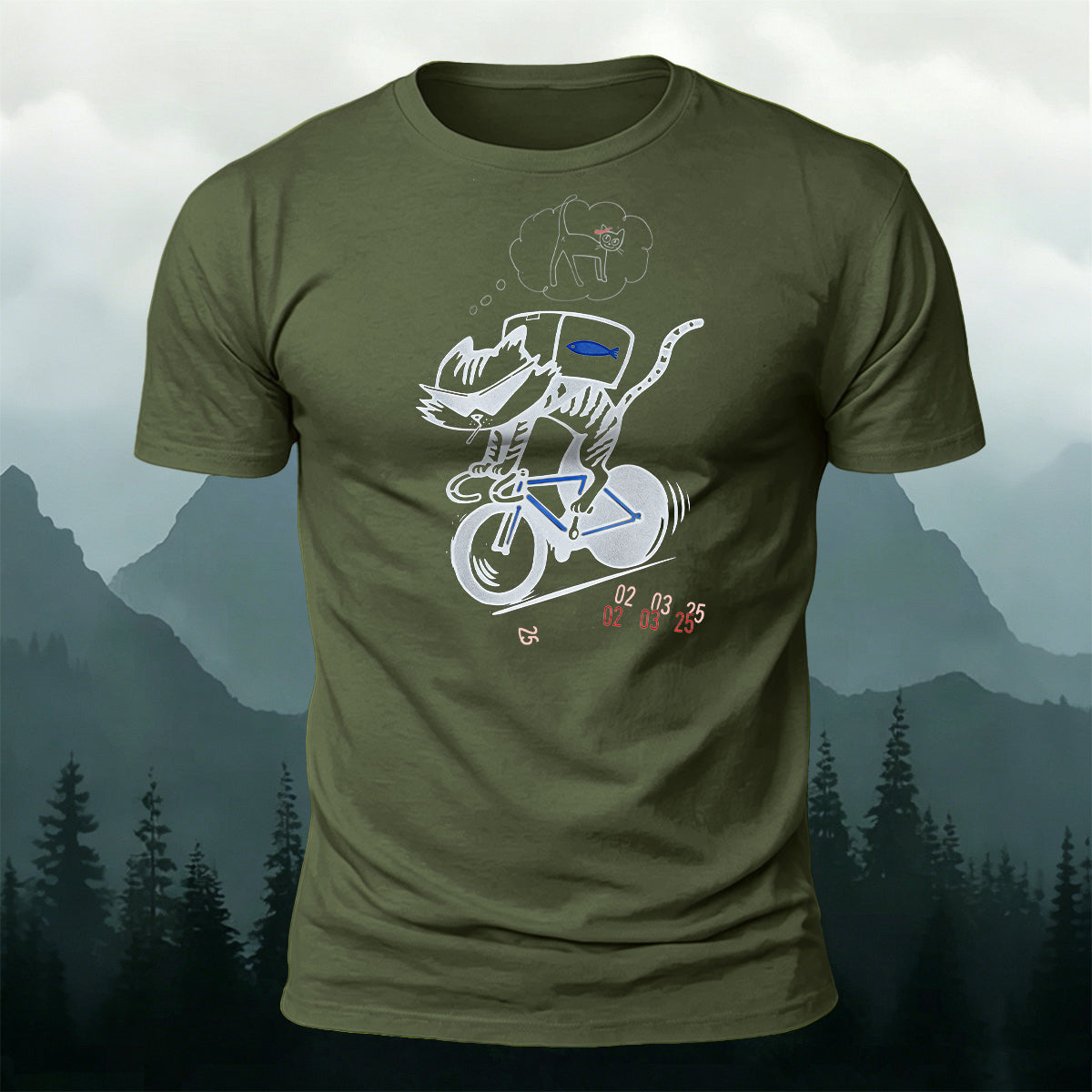 Cool Cat Delivery Rider Soft Skin-Friendly T-Shirt