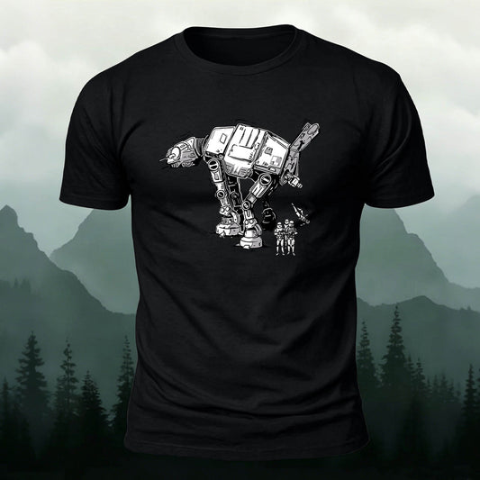 Sci-Fi ATAT Trooper Premium Cotton Casual Tee