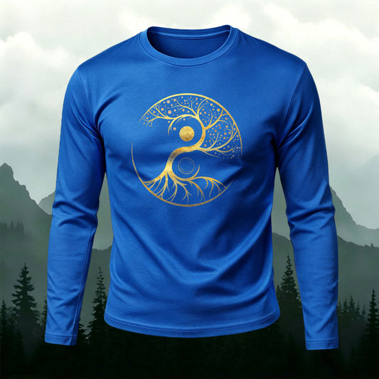 Yin Yang Tree of Life Minimal Long Sleeve T-Shirt