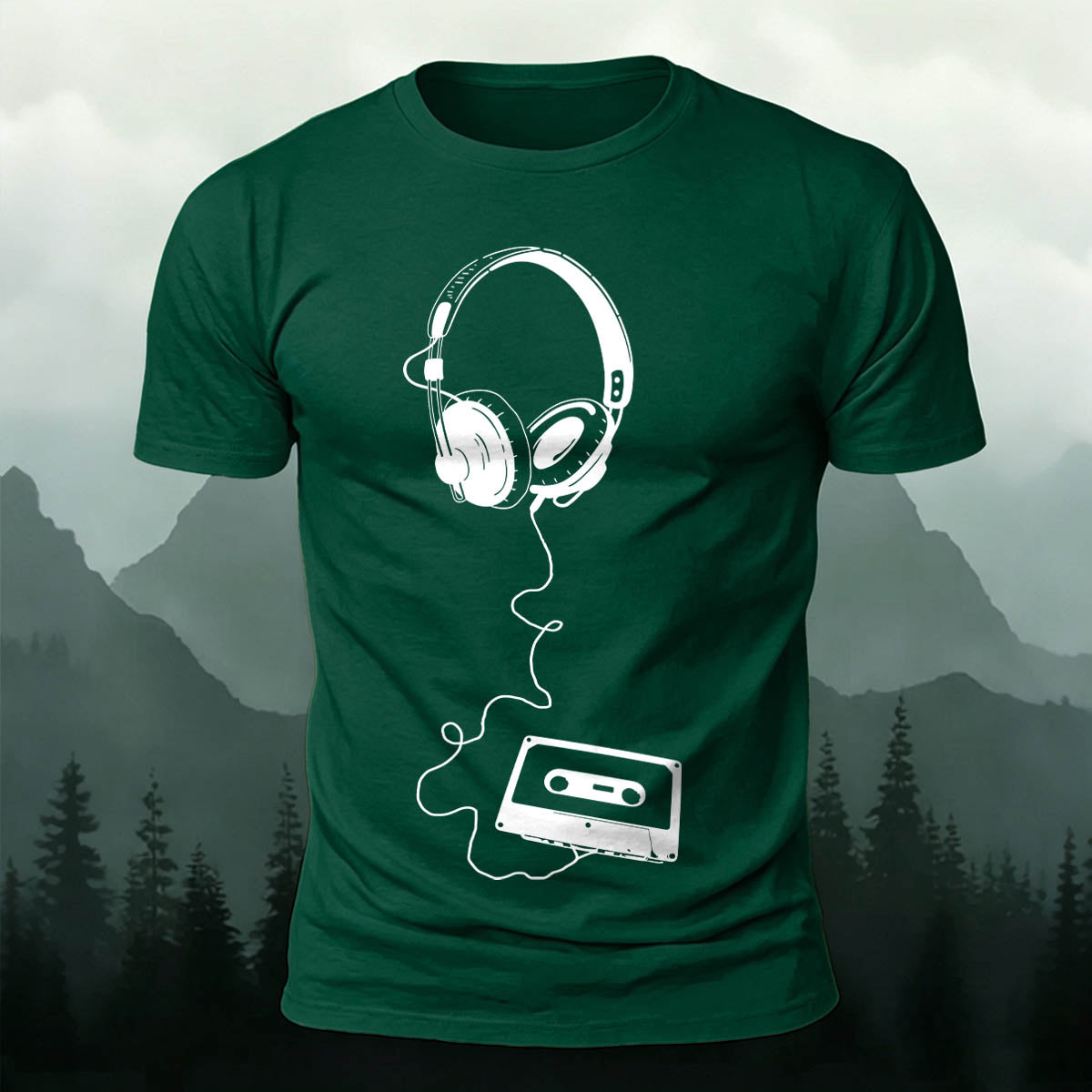 Retro 90s Music Tape Premium Cotton Casual Tee