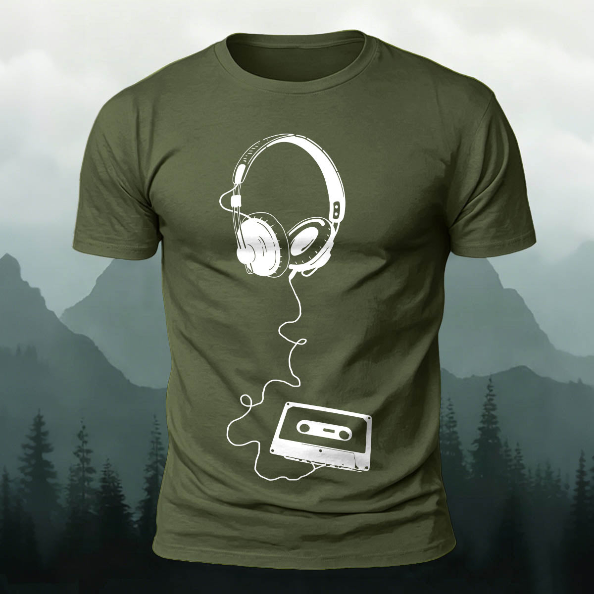Retro 90s Music Tape Premium Cotton Casual Tee