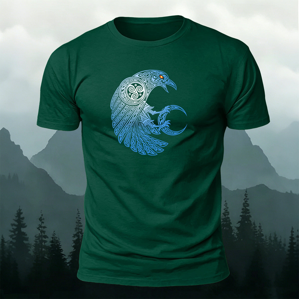 Celtic Knot Raven Totem Mysterious Casual T-Shirt