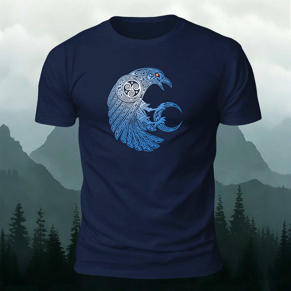 Celtic Knot Raven Totem Mysterious Casual T-Shirt