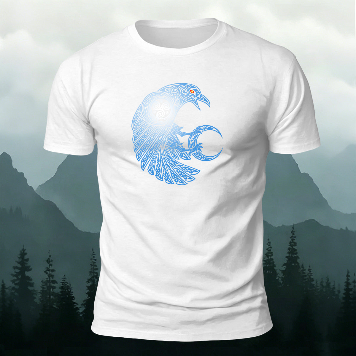 Celtic Knot Raven Totem Mysterious Casual T-Shirt