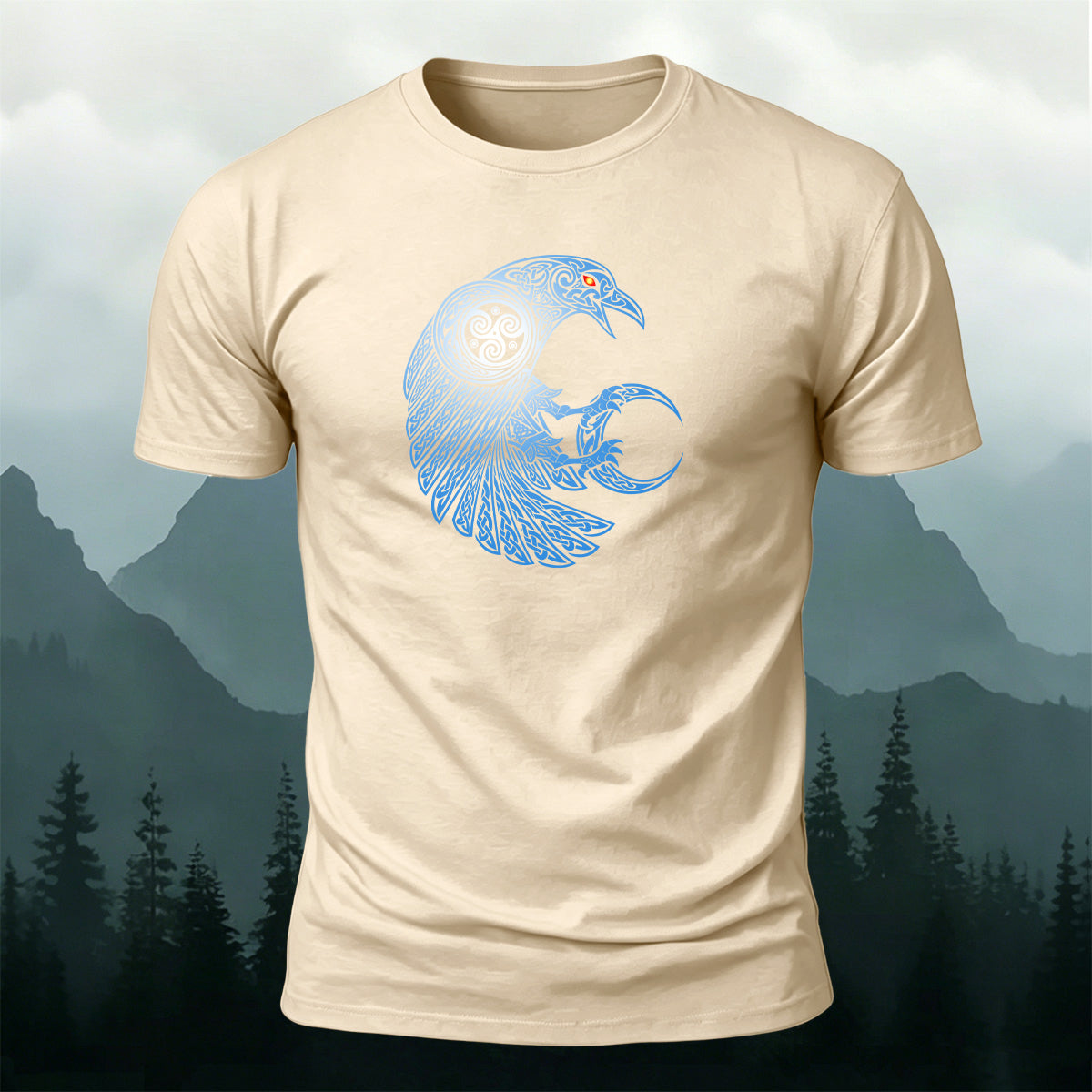 Celtic Knot Raven Totem Mysterious Casual T-Shirt