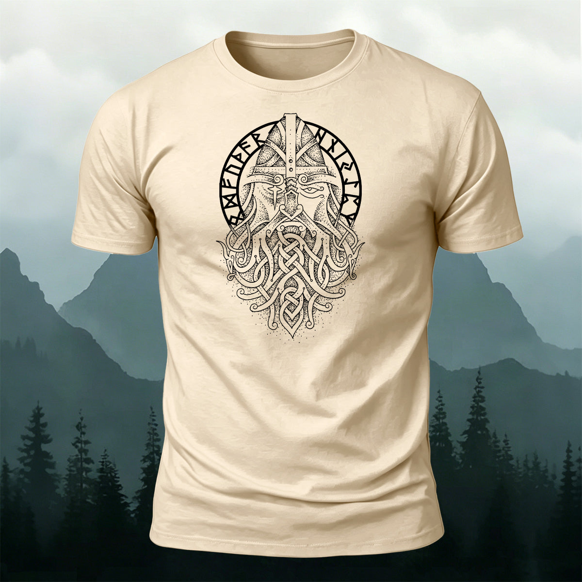 Vintage Viking Warrior Celtic Totem Daily Casual Tee
