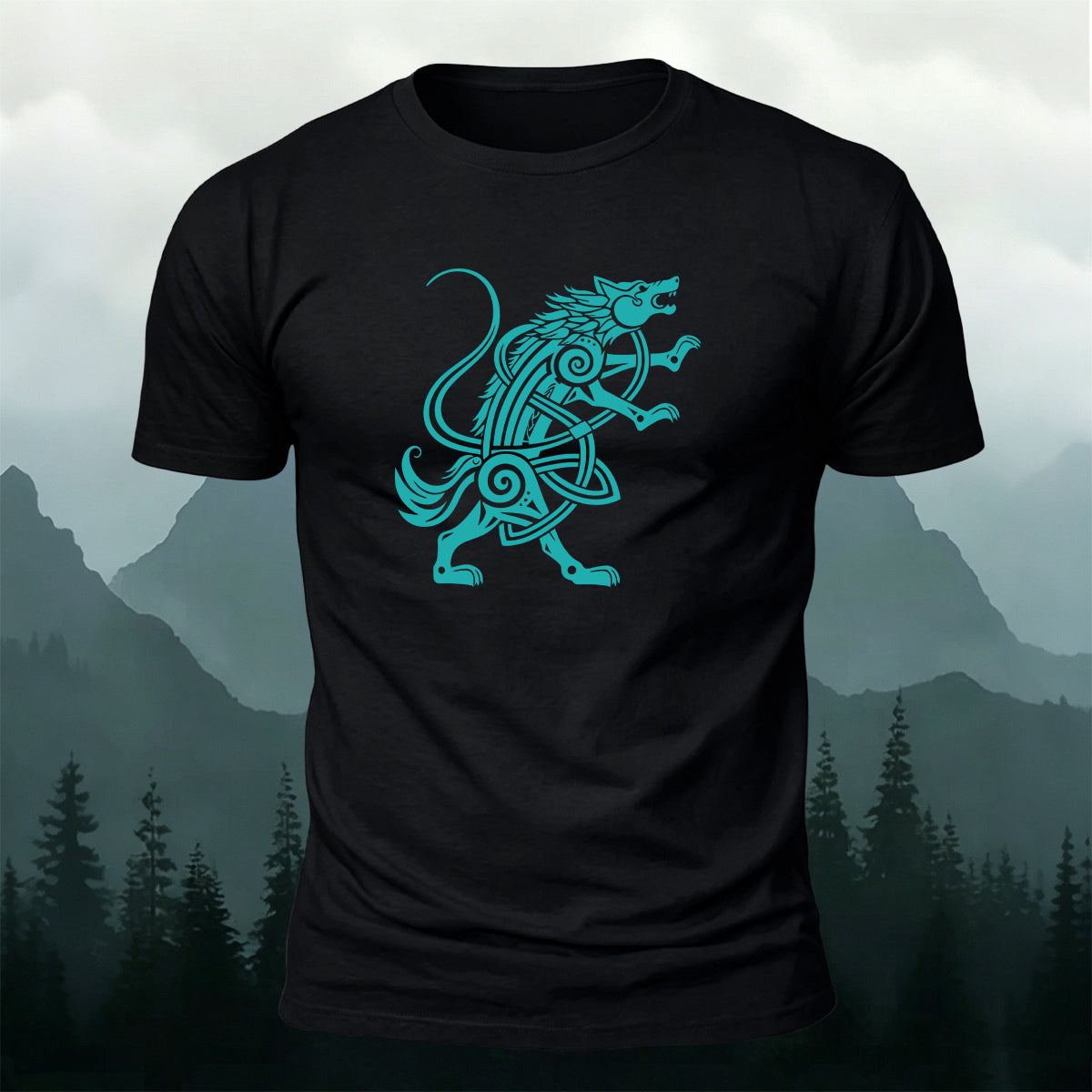 Vintage Nordic Fenrir Wolf Soft Skin-Friendly T-Shirt