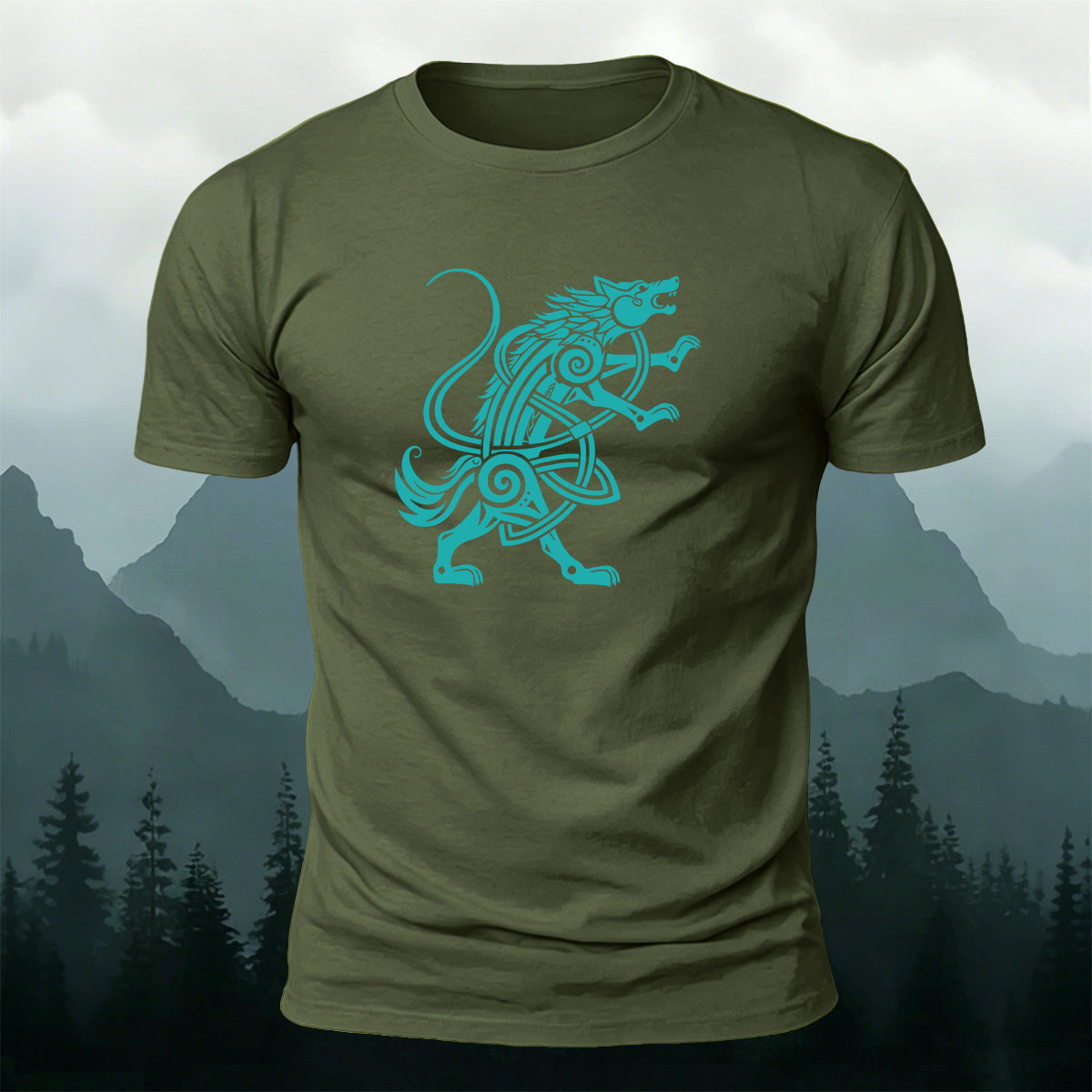 Vintage Nordic Fenrir Wolf Soft Skin-Friendly T-Shirt