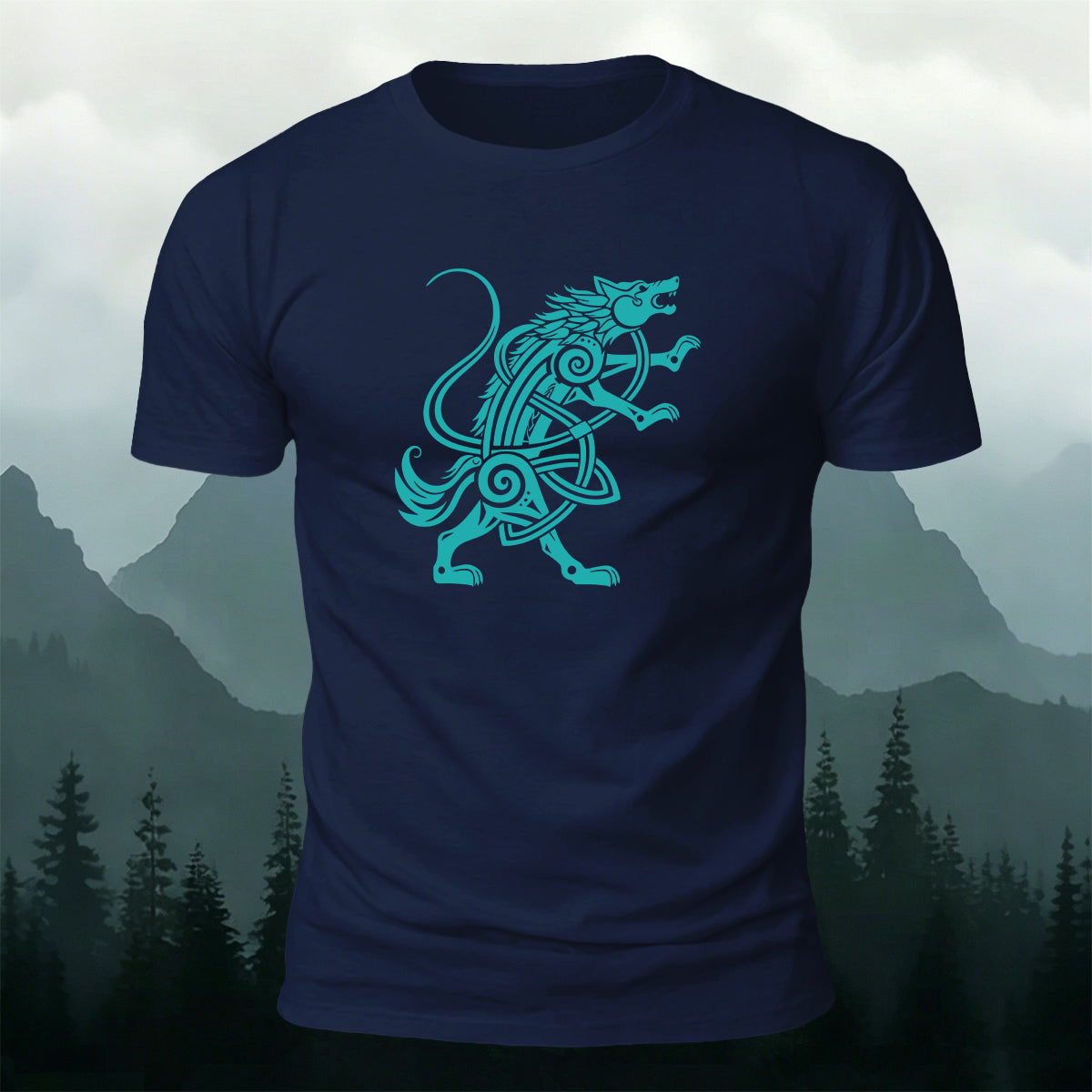 Vintage Nordic Fenrir Wolf Soft Skin-Friendly T-Shirt
