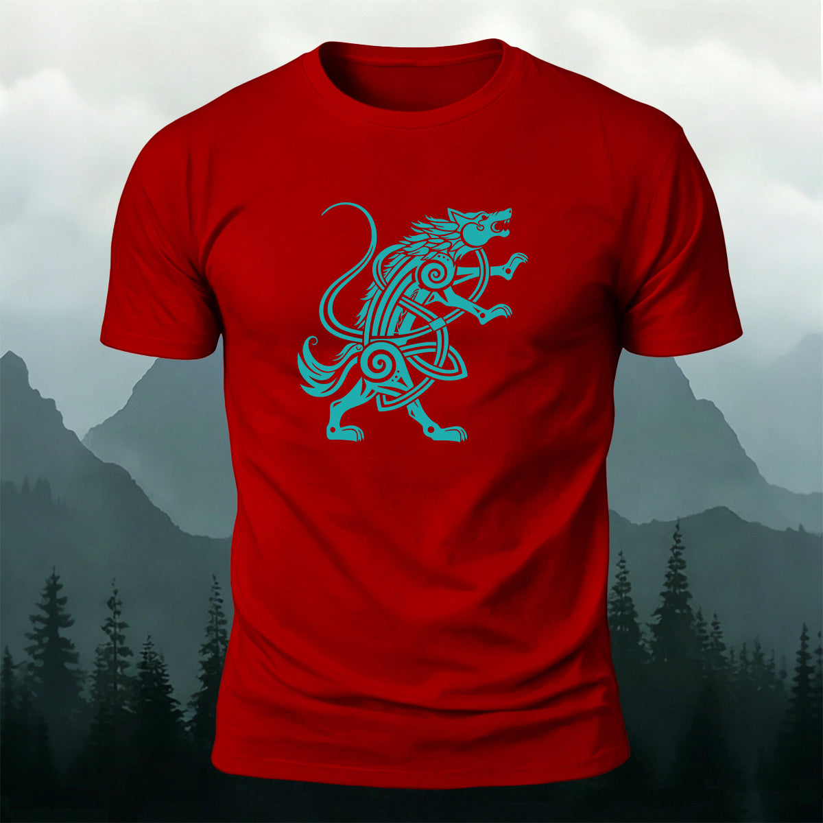 Vintage Nordic Fenrir Wolf Soft Skin-Friendly T-Shirt