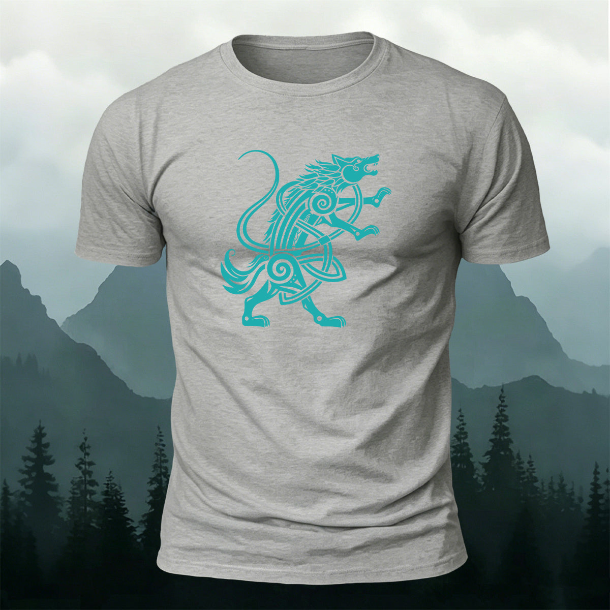 Vintage Nordic Fenrir Wolf Soft Skin-Friendly T-Shirt