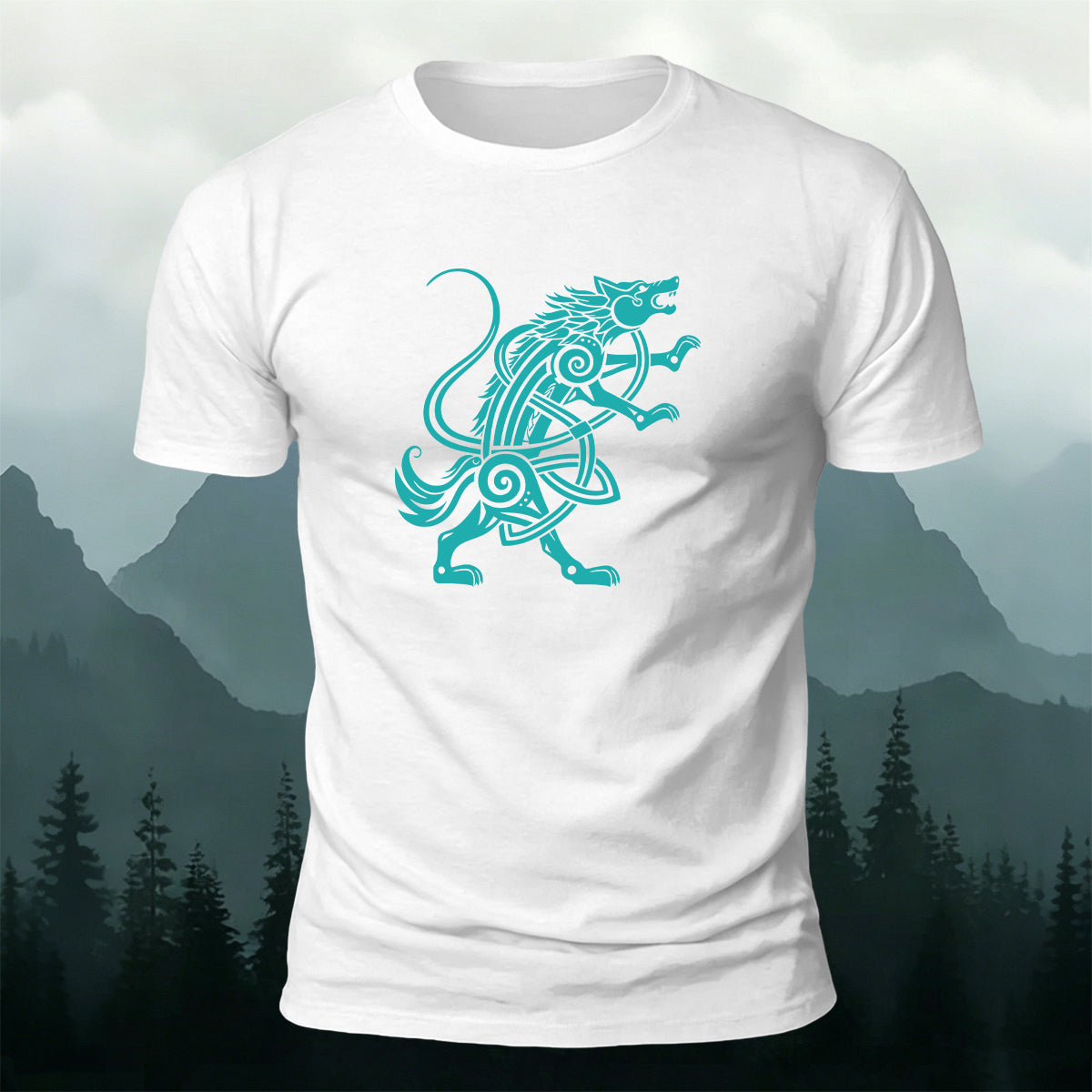 Vintage Nordic Fenrir Wolf Soft Skin-Friendly T-Shirt