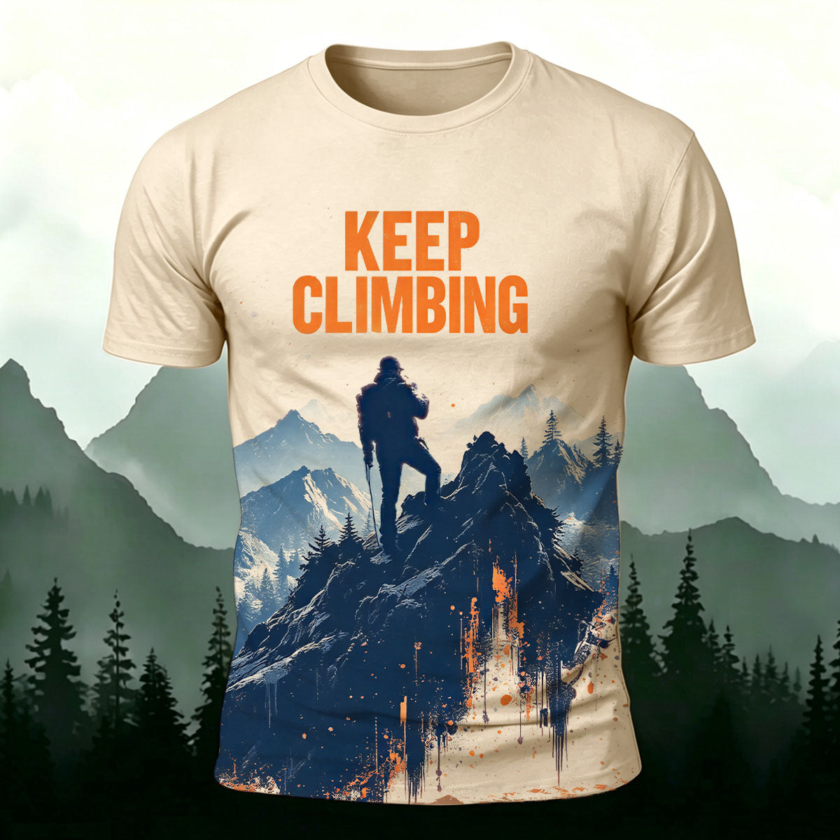 Sublimation Keep Climbing Climber Outdoor Tee