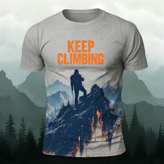 Sublimation Keep Climbing Climber Outdoor Tee