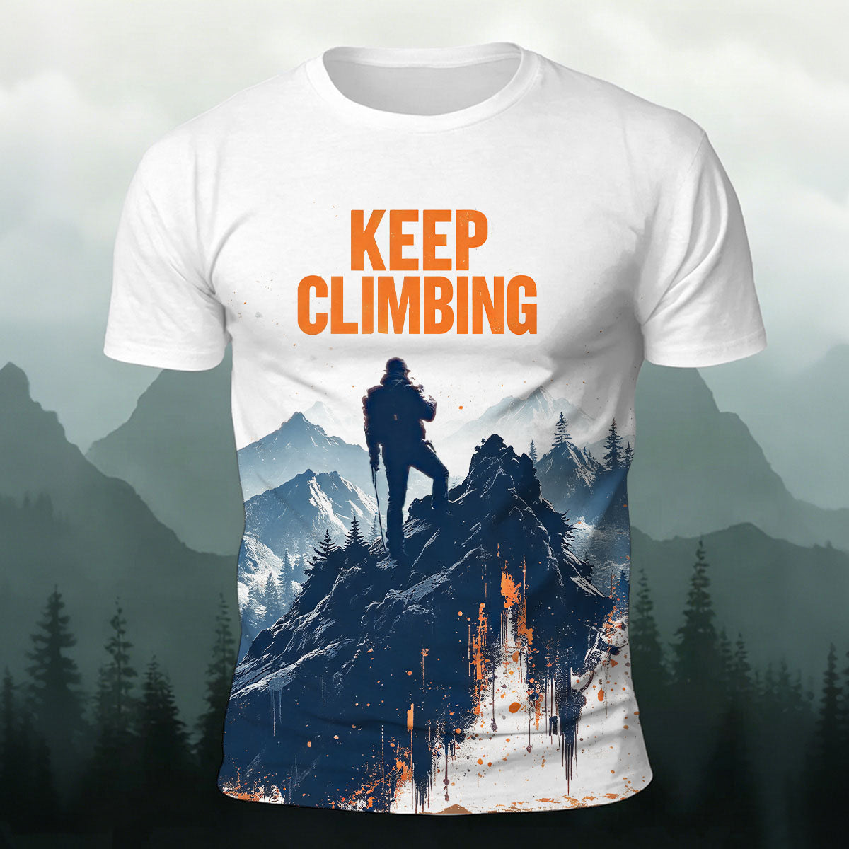 Sublimation Keep Climbing Climber Outdoor Tee