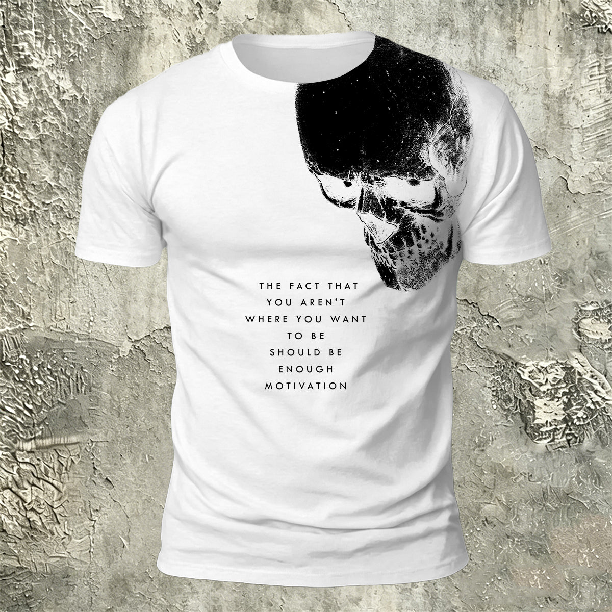 Sublimation Skull Motivational Quote Dark Art T-Shirt