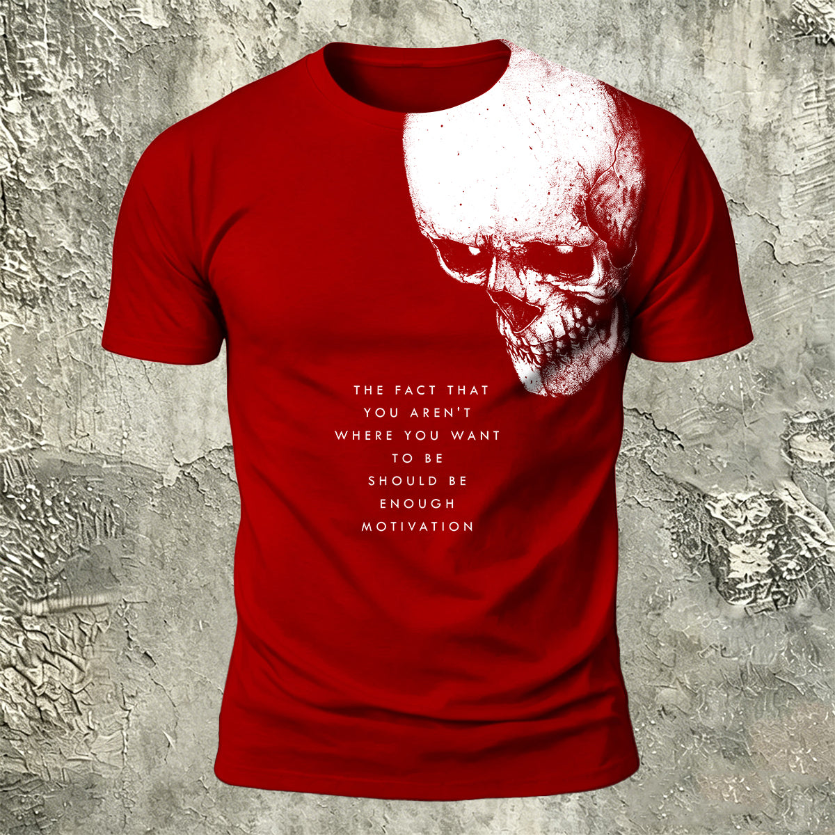 Sublimation Skull Motivational Quote Dark Art T-Shirt