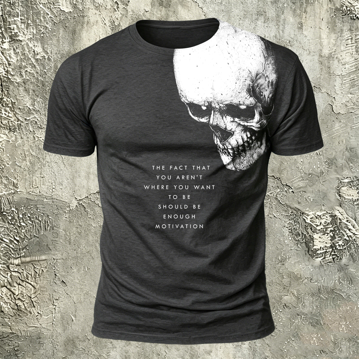 Sublimation Skull Motivational Quote Dark Art T-Shirt