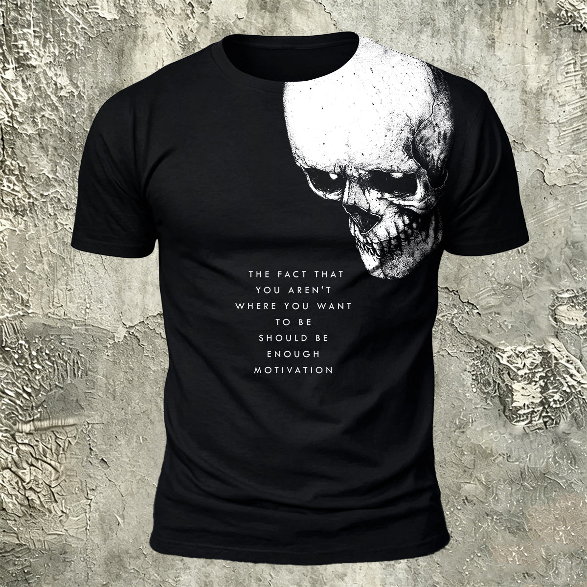 Sublimation Skull Motivational Quote Dark Art T-Shirt