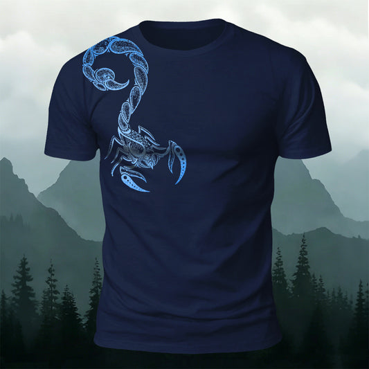 Sublimation Ornate Tribal Scorpion Casual T-Shirt
