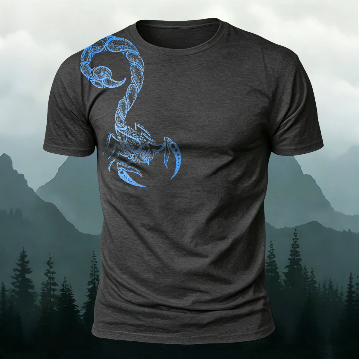 Sublimation Ornate Tribal Scorpion Casual T-Shirt