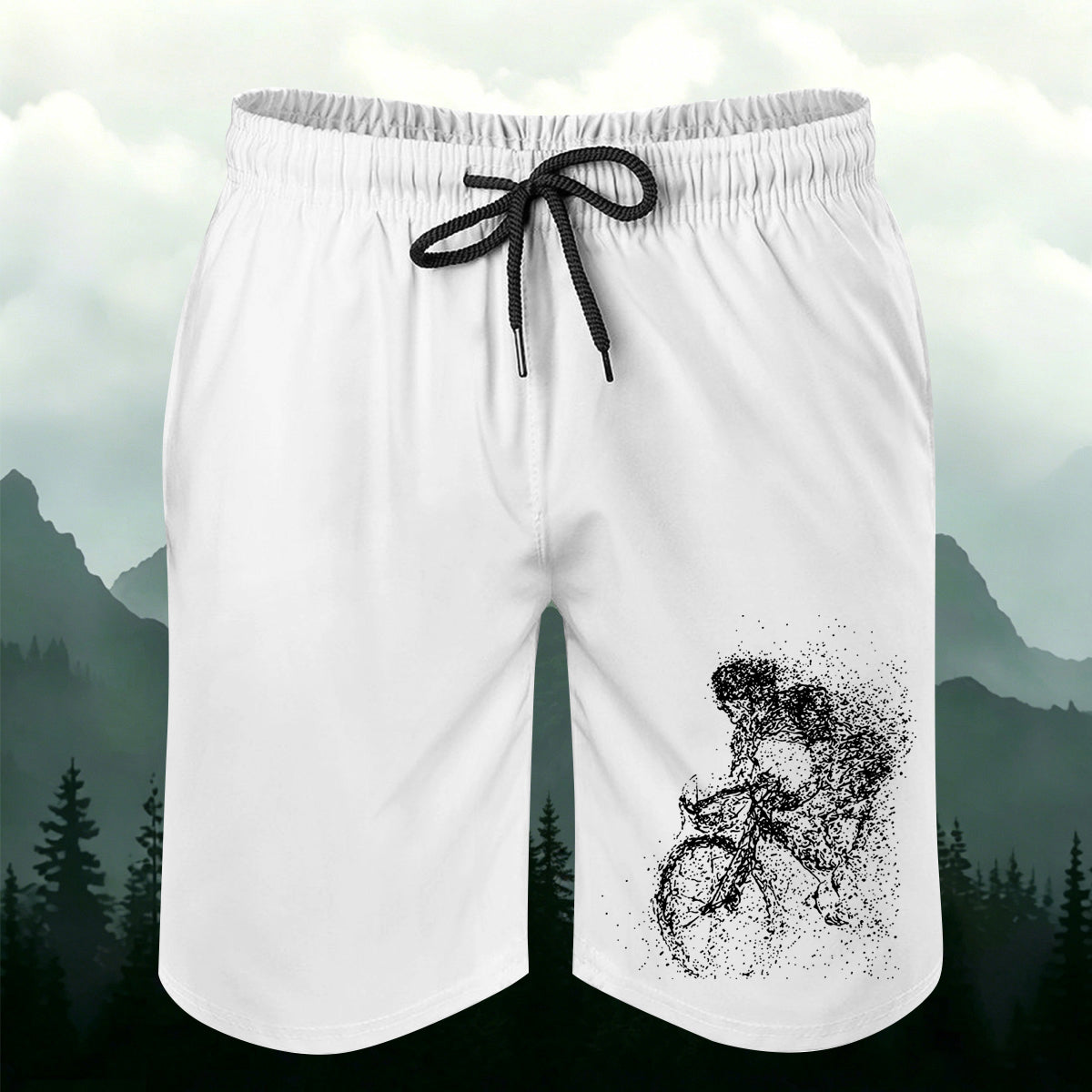 Men's Particle Style Cyclist Outdoor Casual Shorts