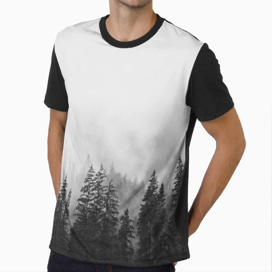 Sublimation Raglan Misty Pine Outdoor Casual T-Shirt
