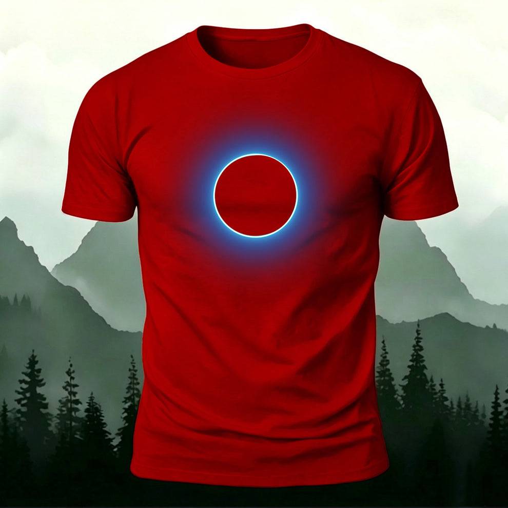 DTG Neon Blue Solar Eclipse Minimal Casual Tee