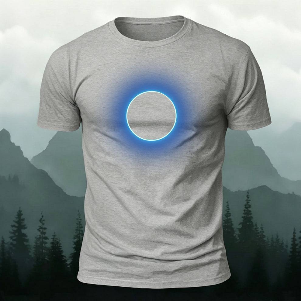 DTG Neon Blue Solar Eclipse Minimal Casual Tee