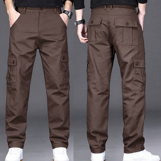 Men's Relaxed Straight Leg Multi-Pocket Cargo Pants