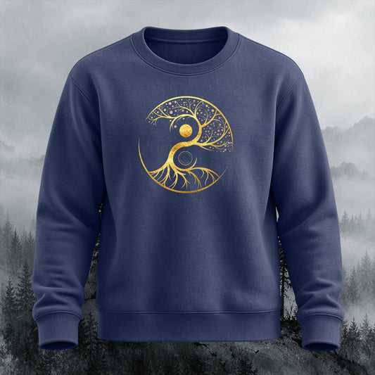 Yin Yang Tree of Life Casual Crewneck Sweatshirt