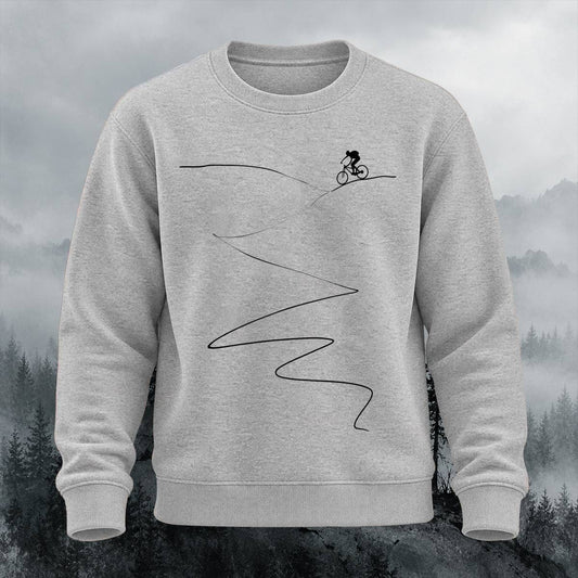 Minimal Downhill Mountain Bike Casual Crewneck Sweatshirt