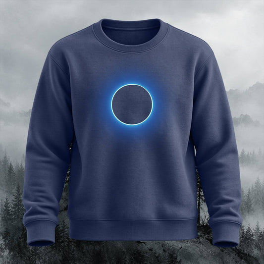 DTG Neon Blue Solar Eclipse Crewneck Sweatshirt