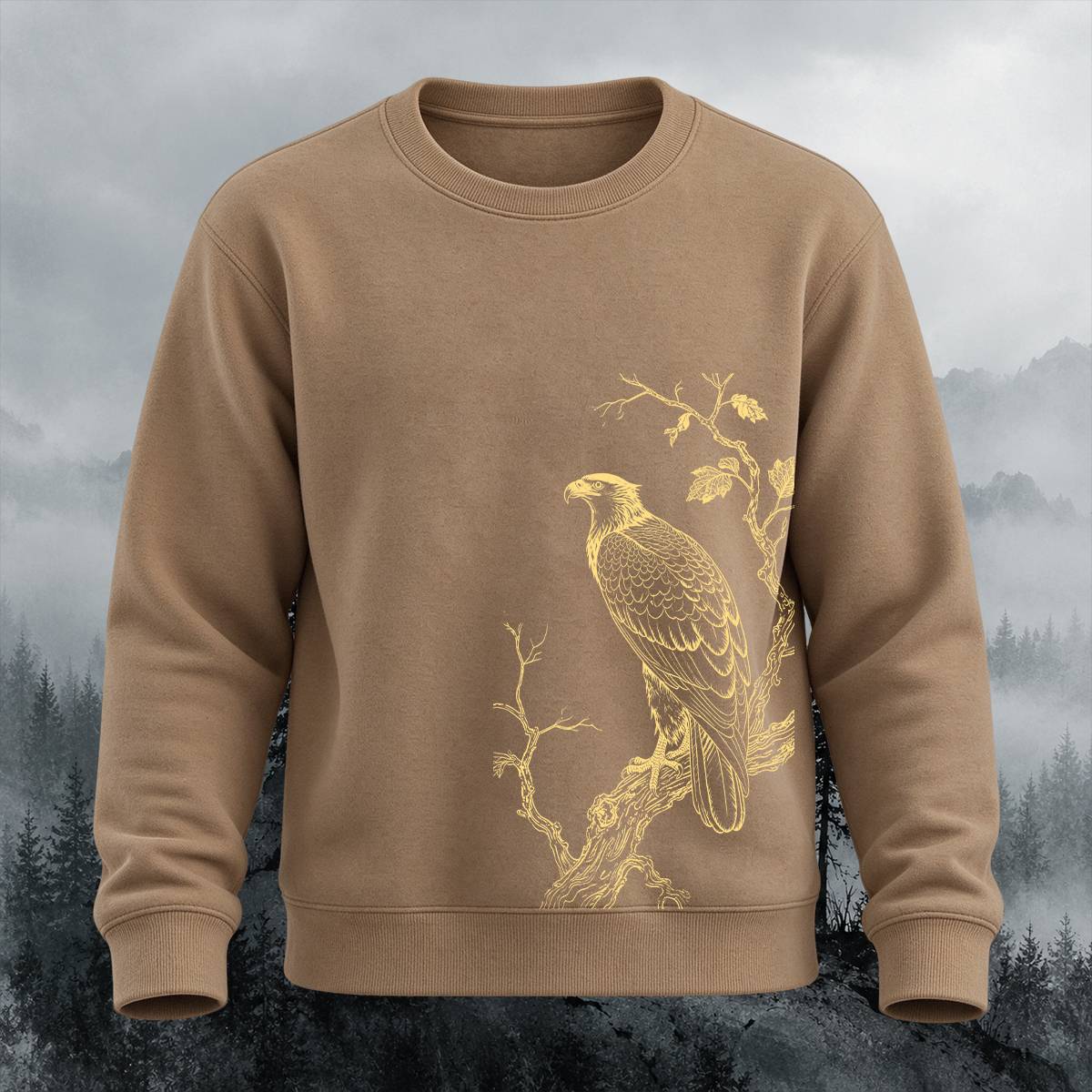 Bald Eagle Nature Casual Crewneck Sweatshirt