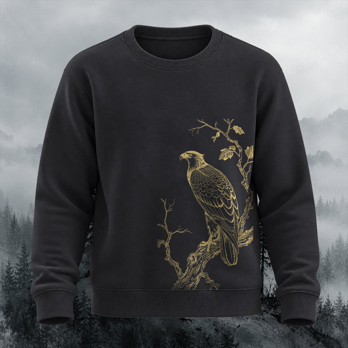 Bald Eagle Nature Casual Crewneck Sweatshirt