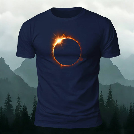 DTG Minimal Bright Solar Eclipse Casual Cotton Tee