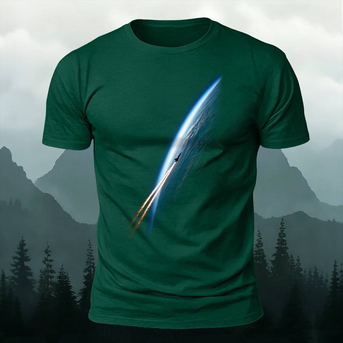 DTG Rocket Launch Leaving Earth Cosmic Casual Tee