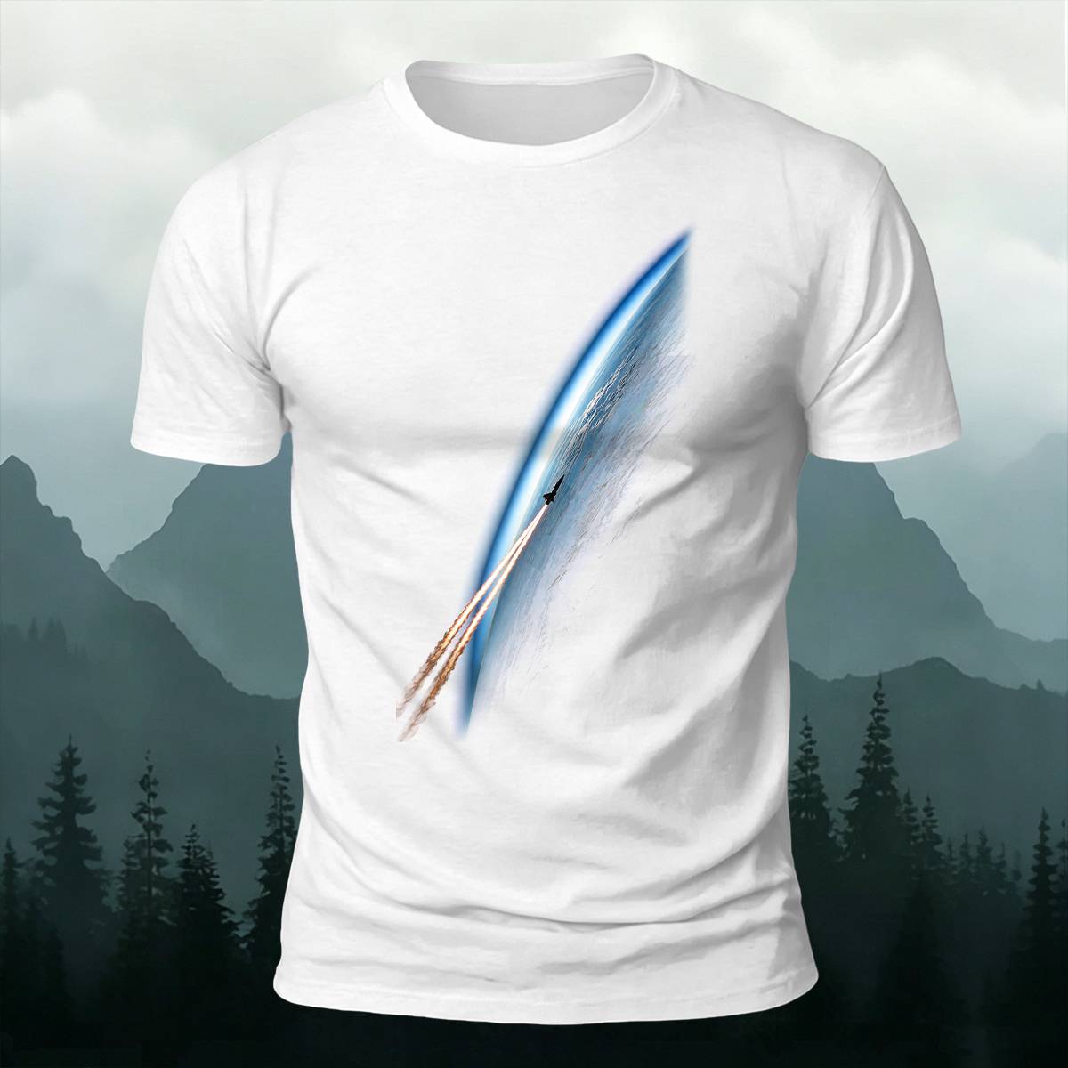 DTG Rocket Launch Leaving Earth Cosmic Casual Tee