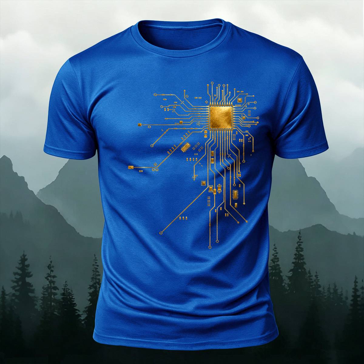 CPU Circuit Board Tech Engineering Casual Cotton Tee